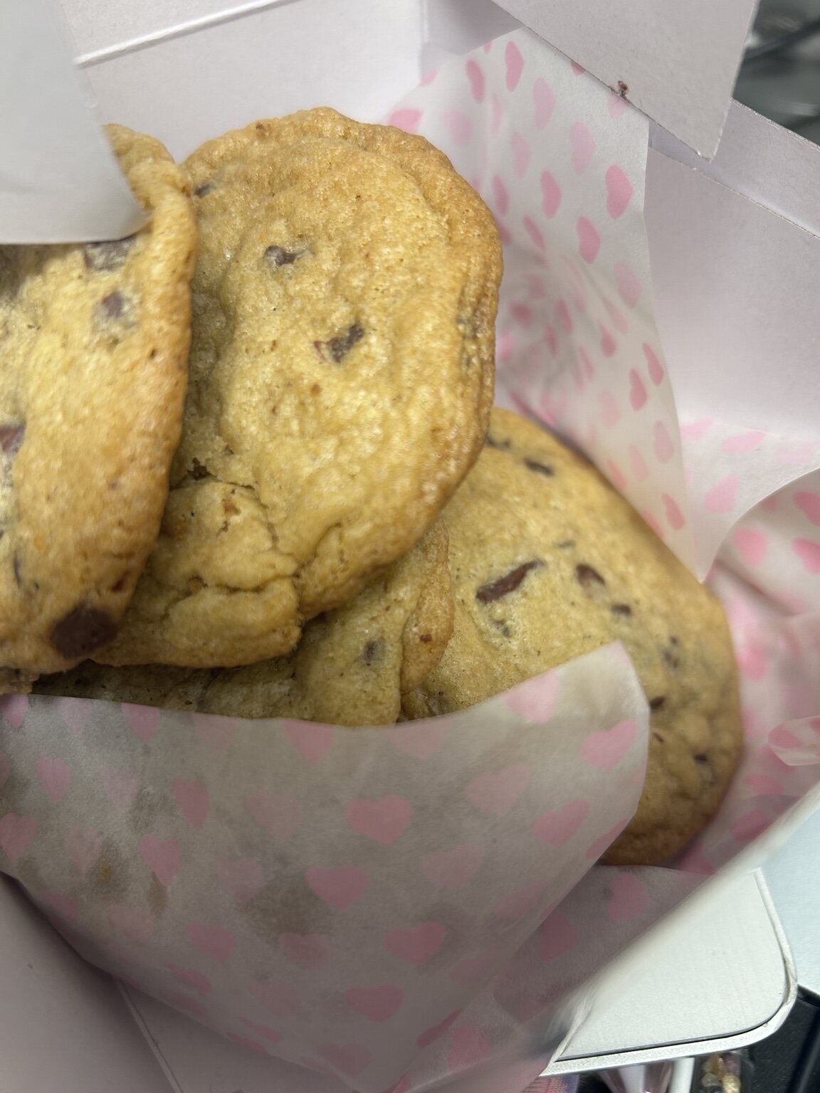 Fresh baked chocolate chip cookies